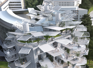 Illustration for article titled This awesome tree building would be perfect if we had flying cars